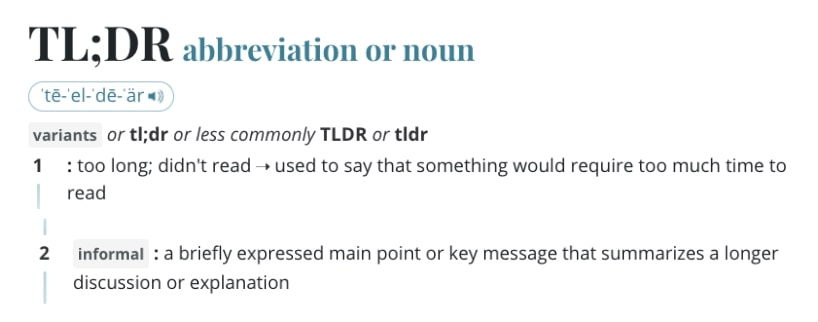 definicja TLDR